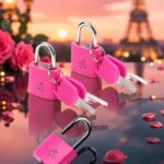 2 pièces mini cadenas colorés avec clés