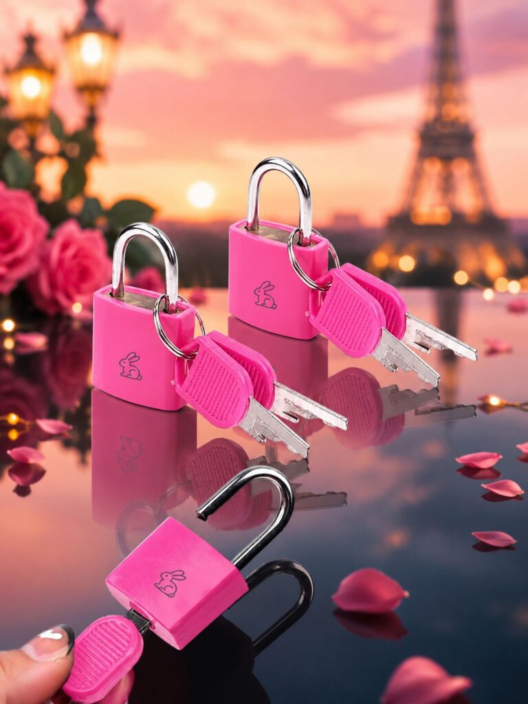 2 pièces mini cadenas colorés avec clés