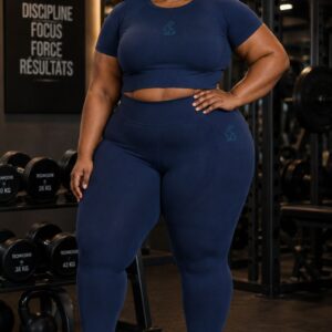 tenue de sport Été grande taille – t shirt manches courtes & legging