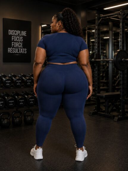 tenue de sport Été grande taille – t shirt manches courtes & legging