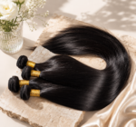 extensions de cheveux humains brésiliens lisses – tissage naturel doux et soyeux