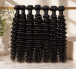 tissage brésilien deep wave 100 % cheveux humains naturels – extensions bouclées