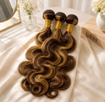 mèches brésiliennes body wave ombré brun – extensions douces et volumineuses