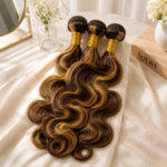mèches brésiliennes body wave ombré brun – extensions douces et volumineuses