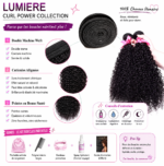tissage brésilien crépu bouclé 100 % cheveux humains – double trame haute densité
