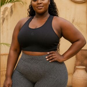 soutien gorge de sport grande taille pour femme, brassière unie à maintien renforcé, confortable et respirante pour fitness, yoga et course
